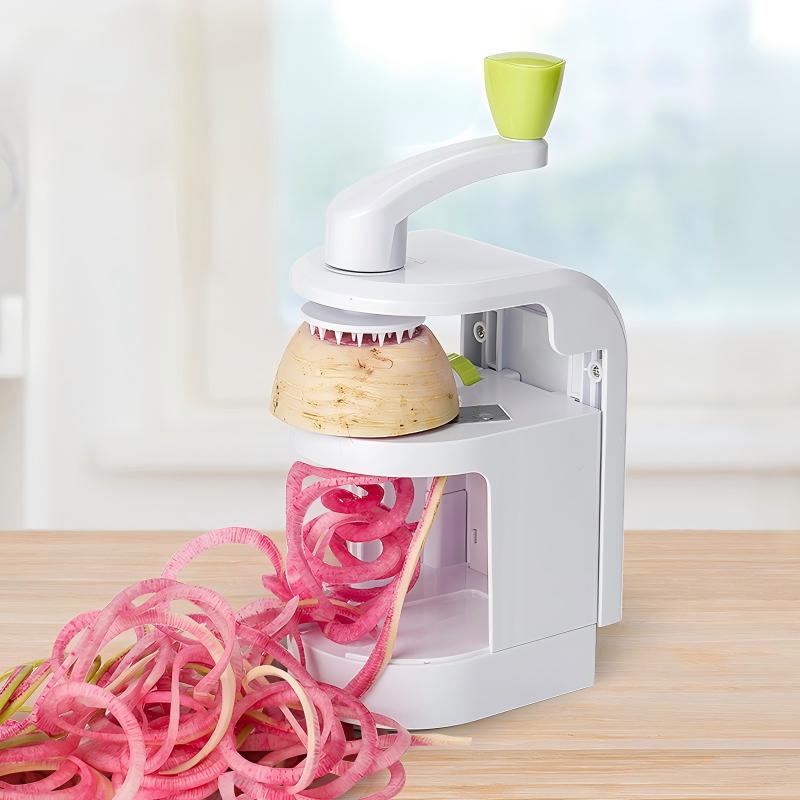 Hand-Crank Curly Slicer (14.7×12.2×25.7 cm) — model SM649014450318, BPA-free kitchen gadgets by YAZHEN