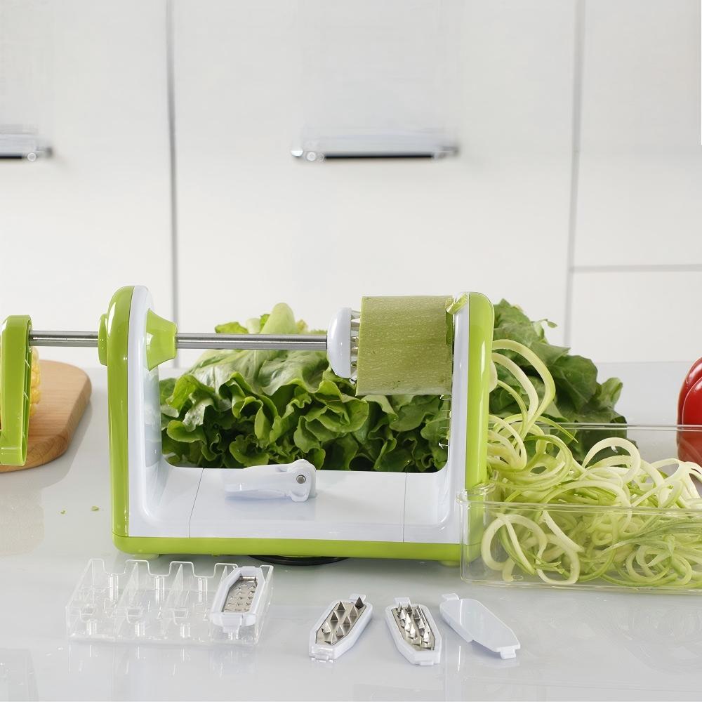 Hand-Crank Spiral Slicer — model SM651500797331, BPA-free kitchen gadgets by YAZHEN