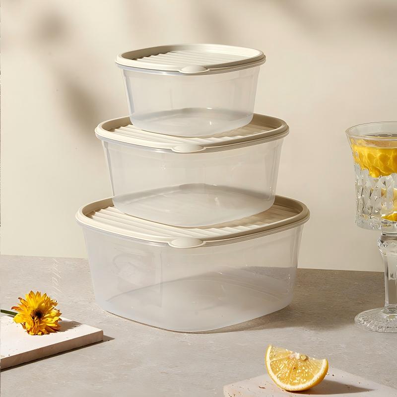 Fridge Storage Box (13.3×13.3×7.1 cm) — model WF721684521059, BPA-free food storage & preservation by YAZHEN