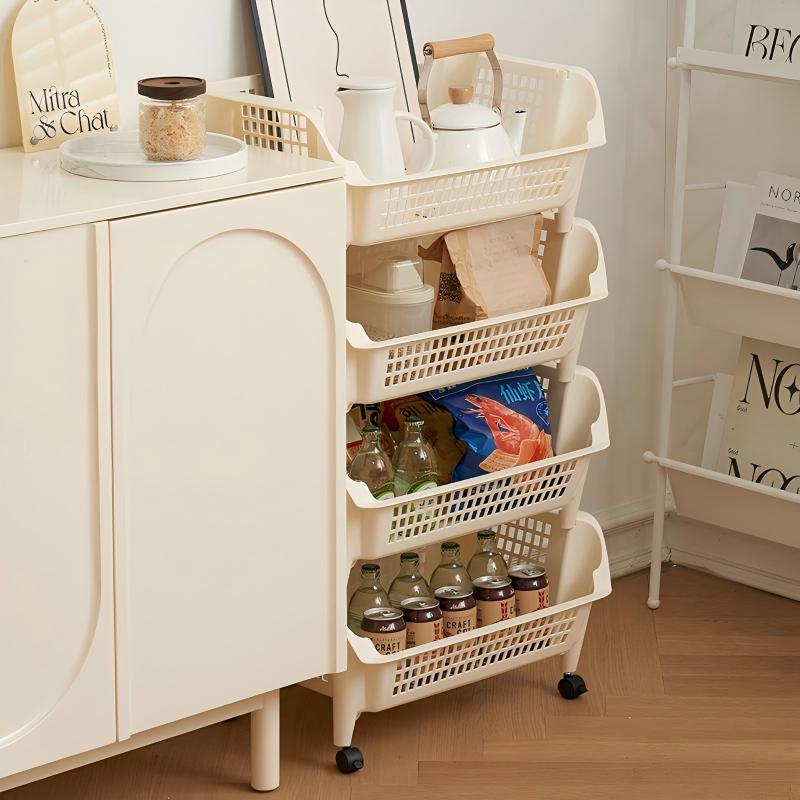 Hollow Basket with Wheels — model WF844014291162, BPA-free storage & organizers by YAZHEN