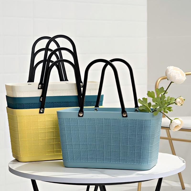 Portable Shopping Basket — model YM639078109502, BPA-free storage & organizers by YAZHEN