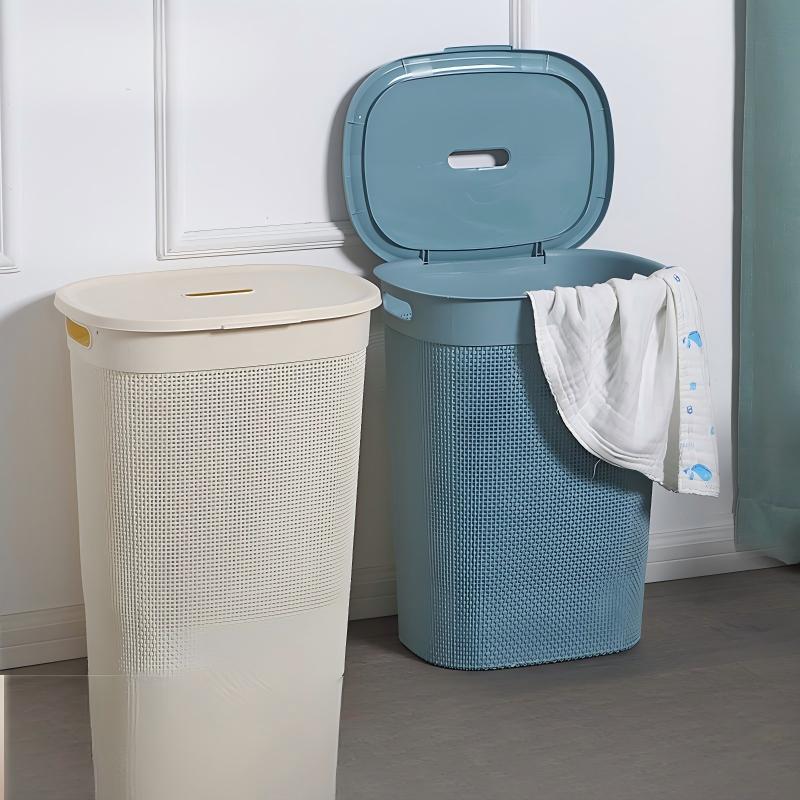 Hollow Laundry Hamper with Lid — model YM639459517165, BPA-free laundry & cleaning by YAZHEN