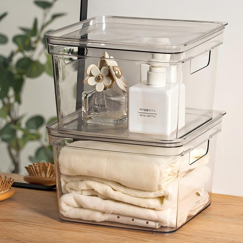 Square Storage Box with Lid — model YM643431767230, BPA-free storage & organizers by YAZHEN