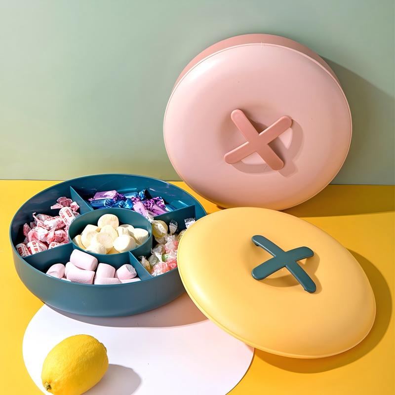 Divided Fruit Plate with Lid — model YM643755041692, BPA-free food storage & preservation by YAZHEN