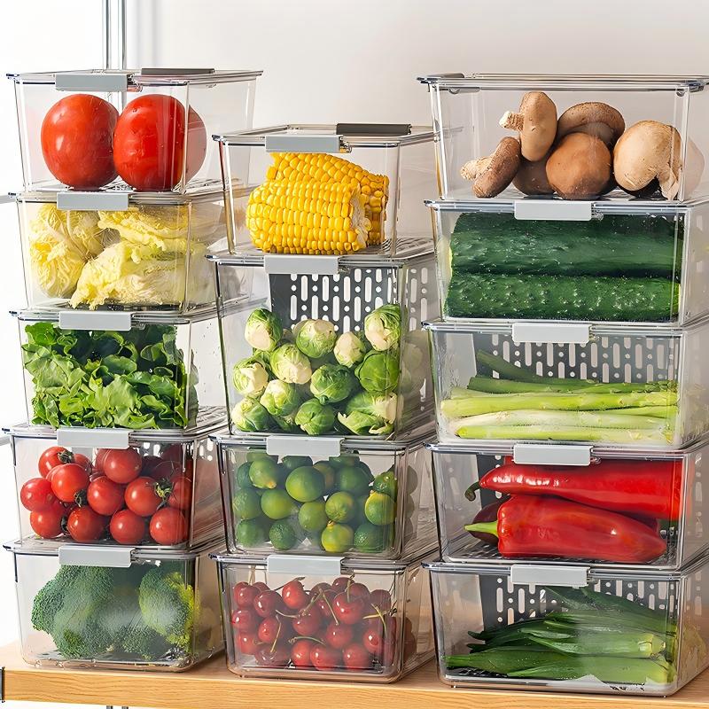Drain Food Container — model YM649421591439, BPA-free food storage & preservation by YAZHEN