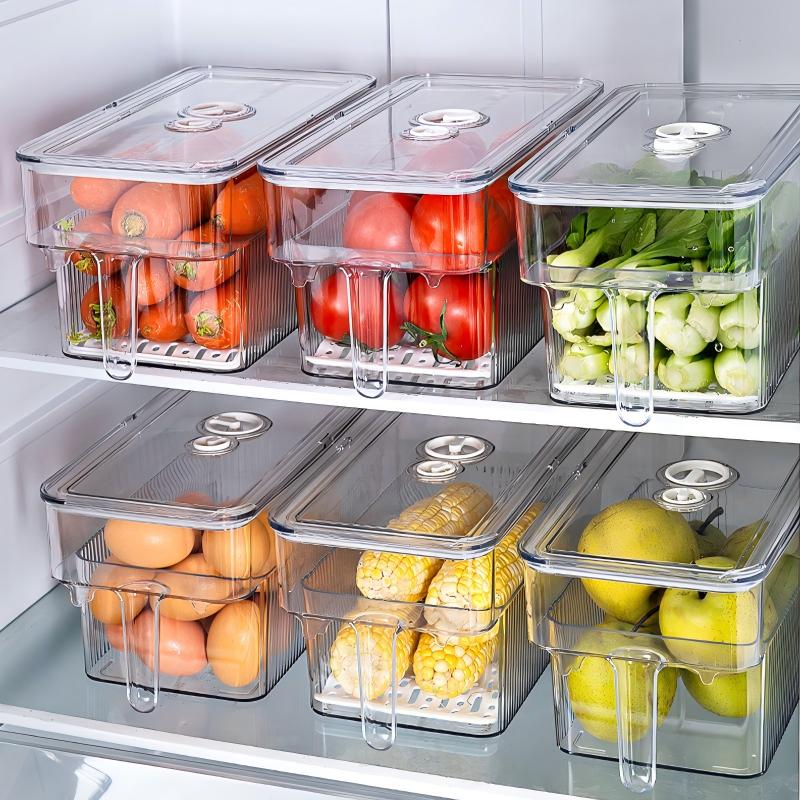 Food Container with Drain Tray — model YM803072595899, BPA-free food storage & preservation by YAZHEN